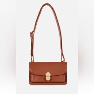 Primark Tan Snaffle Buckle Crossbody Saddle Bag Handbag Leather Brown Bohemian